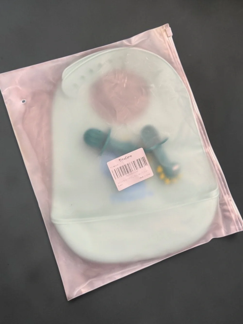 TitaCare Dinosaur Silicone Baby Bib & Utensils NIP